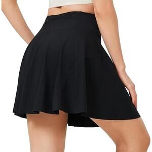 Cityoung Athletic Pleated Golf Skort w/ Pockets Workout Tennis Size S